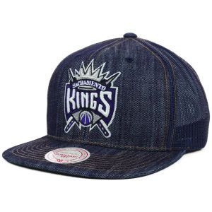 Sacramento Kings Mitchell and Ness NBA Denim Trucker Hat