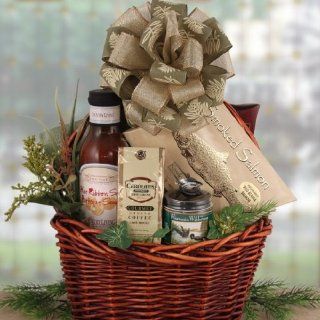 Summer Sausage and Smoked Salmon Men's Gourmet Gift Basket for Him  Birthday Gift Idea 