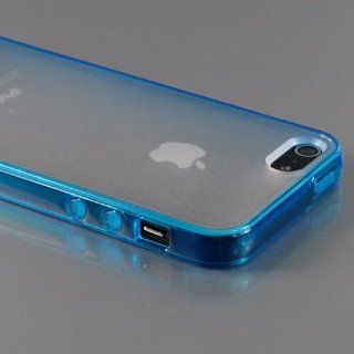 ZuGadgets High Quality iPhone 5 5G TPU Clear Skin Case Cover Shell / Blue (7871 5): Cell Phones & Accessories