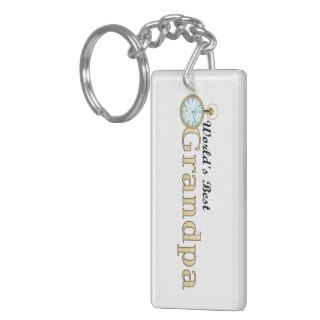 Best Grandpa with Pocketwatch Rectangle Acrylic Keychain