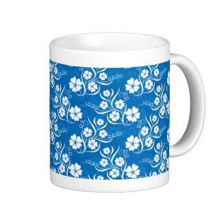 BLUE AND WHITE FLOWERS COFFEE MUGS