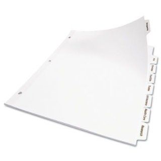 Index Maker Clear Label Punched Divider, 5 Tab, Letter, White, 50 Sets by AVERY DENNISON (Catalog Category: Binders & Binding Supplies / Binding Systems / Index Sets) : Office Products