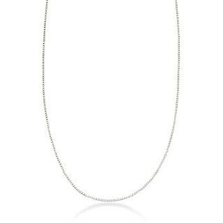 1.4mm 14kt White Gold Box Chain Necklace. 20": Jewelry Products: Jewelry