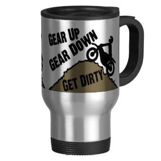 Gear Up Gear Down Dirt Bike Rider Mugs