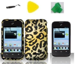 Cheetah Phone Case Cover Cell Phone Accessory + Yellow Pry Tool + Screen Protector + Stylus Pen + EXTREME Band for Huawei Inspira H867G / Glory H868c / Huawei Prism 2 II T Mobile Prism 2 II U8686: Cell Phones & Accessories