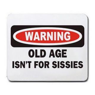 WARNING OLD AGE ISN'T FOR SISSIES Mousepad : Mouse Pads : Office Products