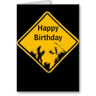 Puppy Road Sign Happy Birthday Card