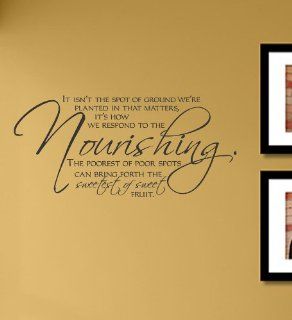 It isn't the spot of ground we're planted in that matters it's how we respond to the nourishingVinyl Wall Decals Quotes Sayings Words Art Decor Lettering Vinyl Wall Art Inspirational Uplifting   Wall Decor Stickers
