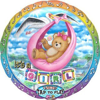 It's A Girl Singing 28" Foil Balloon With Baby Bear Great Baby shower Balloon: Toys & Games