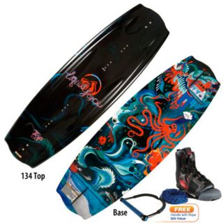 Liquid Force Trip Wakeboard With Index Bindings Handle And Static Mainline 98891