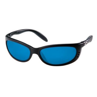 Costa Del Mar Fathom Sunglasses   Black Frame with Blue Mirror 580G Lens 411024