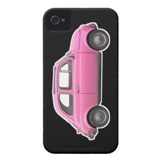 Pink Fiat 500 Cinquecento vintage sixties car iPhone 4 Cover