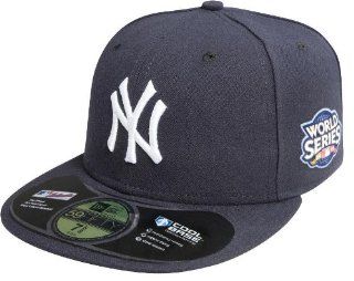 New Era New York Yankees Navy Blue 2009 ALCS Champions On Field Fitted Hat w /2009 World Series Patch : Sports Related Merchandise : Sports & Outdoors