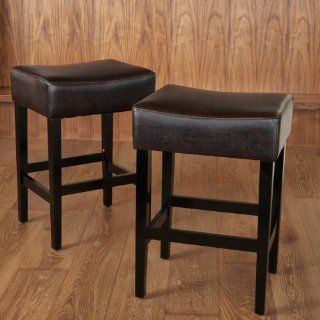 Lopez Backless Bonded Leather Counter Stool Color: Brown   Barstools With Backs