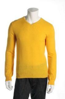 Baruffa Men's Yellow V Neck Sweater at  Mens Clothing store