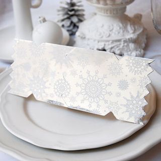 silver winter lace christmas cracker card by cracker cards