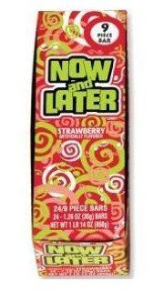 Now and Later Strawberry Flavored Taffy (Pack of 24)  Taffy Candy  Grocery & Gourmet Food