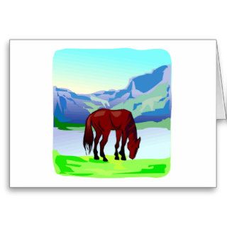 Horse and Mountain Scene Cards
