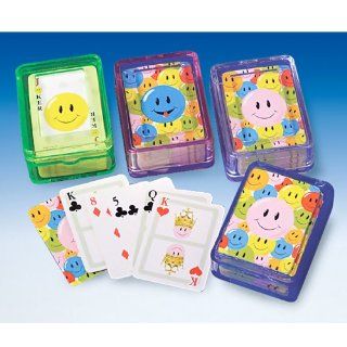 Mini Smiley Face Playing Cards Party Accessory: Toys & Games