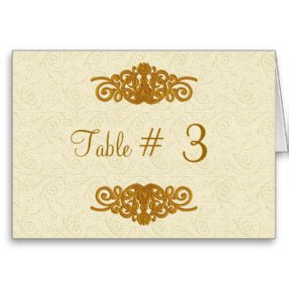 Elegant Formal Wedding Table Number Tent Card