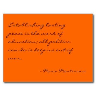 Maria Montessori Quote No. 3 Post Card