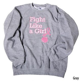 Signify Pink Unisex Fight Like A Girl Crew Neck Sweatshirt 434065