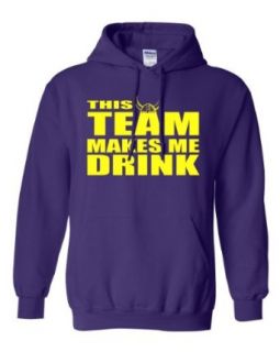 This Team Makes Me Drink Minnesota Hoodie Sweatshirt: Clothing