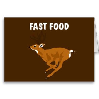 Funny Deer Fast Food Greeting Card