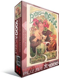 Bieres de la Meuse by Alfons Mucha 1000 Piece Puzzle: Toys & Games