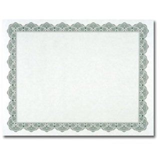 Optima Green Certificate Border Paper with Gold Seals : Blank Certificates : Office Products