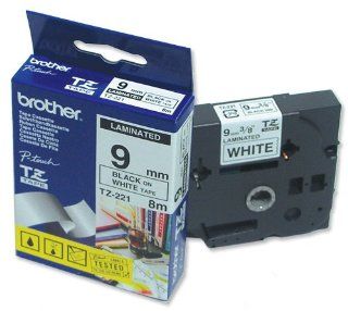 Brother Schriftband TZE221 9mm wei/schwarz: Bürobedarf & Schreibwaren