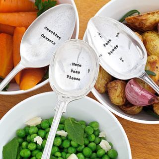 personalised vintage table spoon by la de da! living