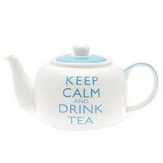 'keep calm and drink tea' teapot by lucky roo