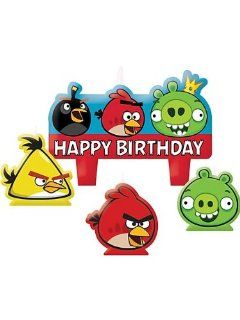 Angry Birds 4 teiliges Geburtstagskerzen Set Happy Birthday: Spielzeug