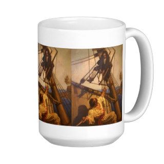 One more step Mr. Hands   N.C. Wyeth painting Coffee Mug