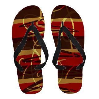 Red and Yellow Flip Flops