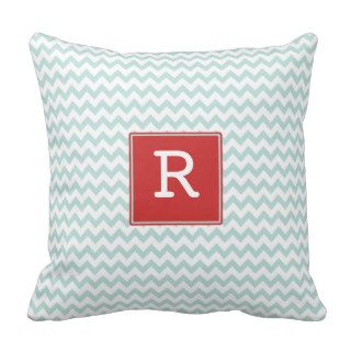 Chevron Pillow With Initial