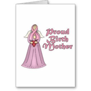 Proud Birth Mother Angel Design Greeting Card