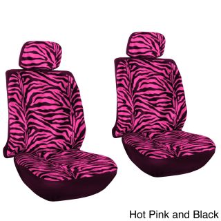 Oxgord Velour Zebra / Tiger 6 piece Seat Cover Set For Low Back Bucket Front Chairs