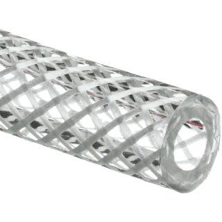 Kuriyama Braided Flexible Tubing, Clear, PVC, 1/4" ID, 7/16" OD, 250 PSI Max Pressure, 100' Length: Plastic Flex Tubing: Industrial & Scientific