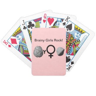 Brainy Girls Rock Bicycle Playing Cards