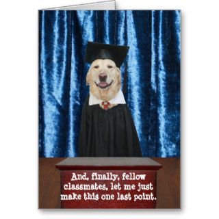 Funny Dog/Lab Graduation Greeting Cards