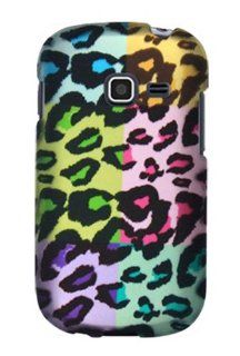 Graphic Rubberized Shield Hard Case for Samsung Galaxy Discover   Colorful Leopard (Package include a HandHelditems Sketch Stylus Pen): Cell Phones & Accessories