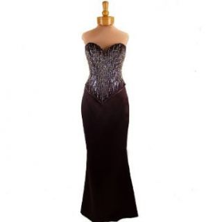Formal Evening Gown. Black Strapless 2pc Dress for Prom, Party, Wedding by Sean Collection (260 2XS)