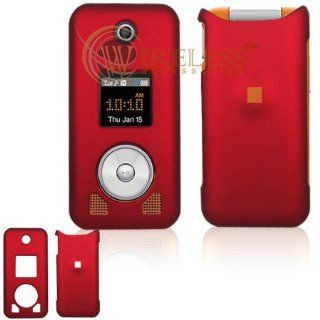 Rubberized Plastic Phone Cover Case Red For Samsung TwoStep R470: Cell Phones & Accessories