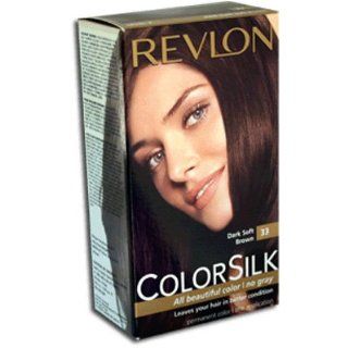 Revlon ColorSilk Beautiful Color 33 Dark Soft Brown : Chemical Hair Dyes : Beauty