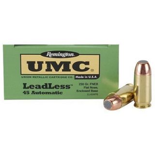 Remington UMC Leadless Ammo .45 ACP 230 Gr. FNEB 746983