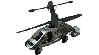 HAHMMERHEAD HH55B AirForce SWAT 2.4GHz 5.5CH Dual Mode RC Helicopter & Drivable Remote Control AutoMobile w/ Gyro Technology (Black): Toys & Games