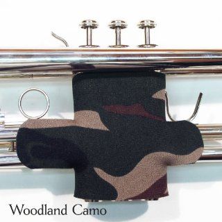 Neoprene Trumpet Valve Guard with Velcro by Legacystraps Woodland Camo Design #1: Musical Instruments