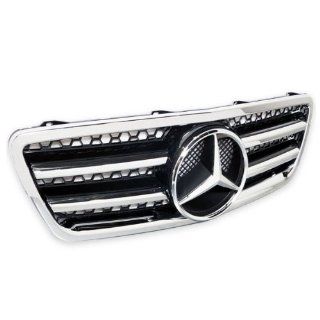 00 02 Mercedes Benz W210 E320 E430 Front Hood Grille Black +Authentic Star Emblem: Automotive